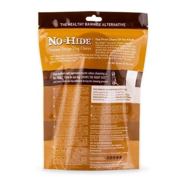 Earth Animal No Hide Venison Dog Chews - Medium - 2 Pack
