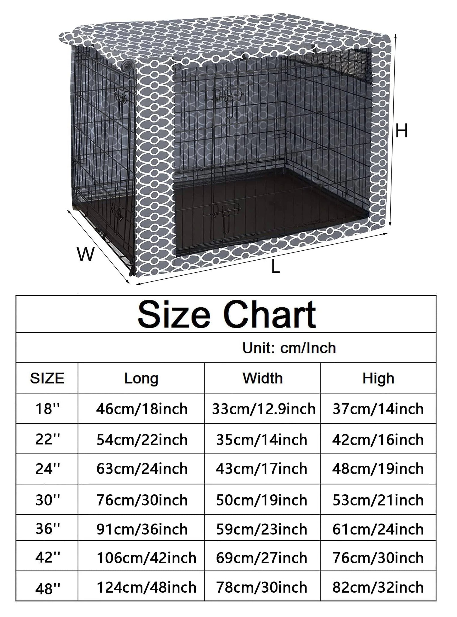 Dog Crate Cover Durable Polyester Pet Kennel Cover Universal Fit For Wire Dog ...