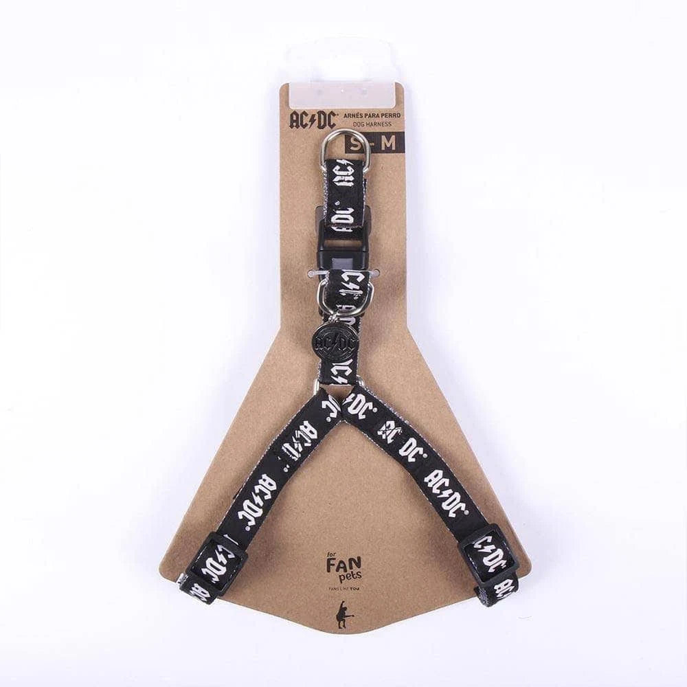 Dog Harness ACDC Black M/L