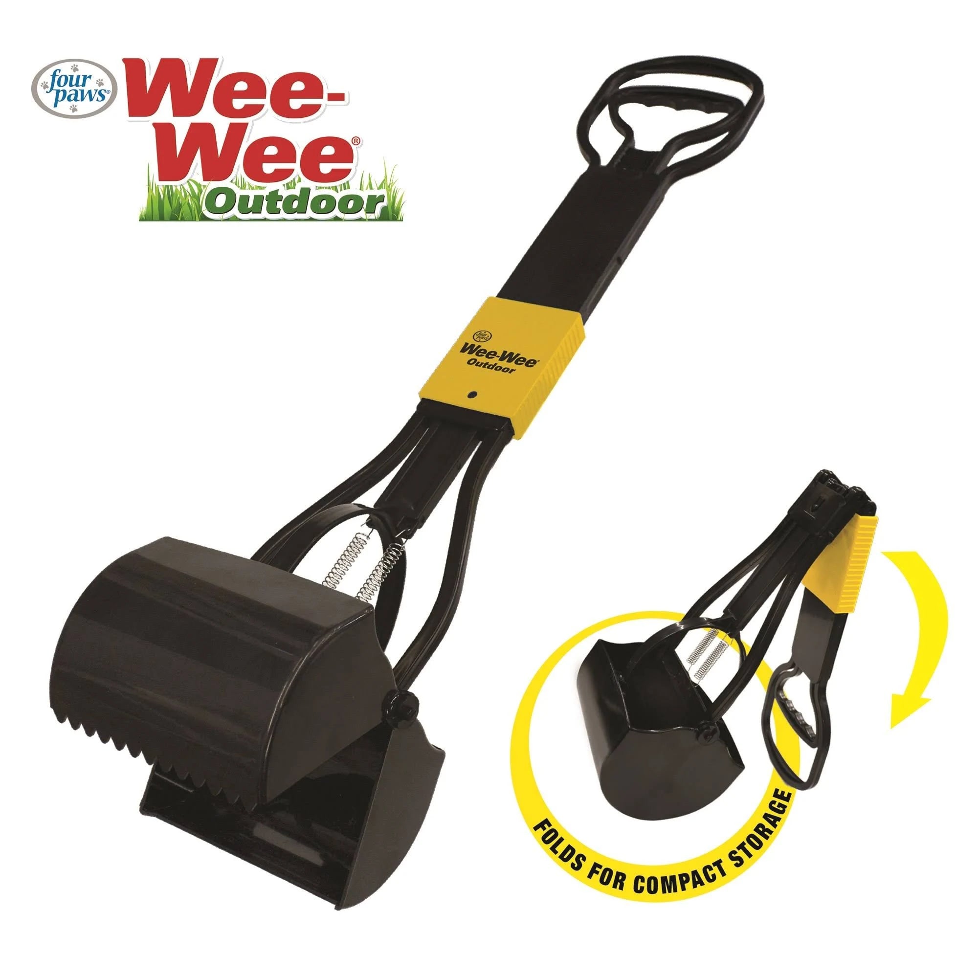 Four Paws Wee-Wee Outdoor Fold-away Pooper Scooper in Yellow | Petsmart