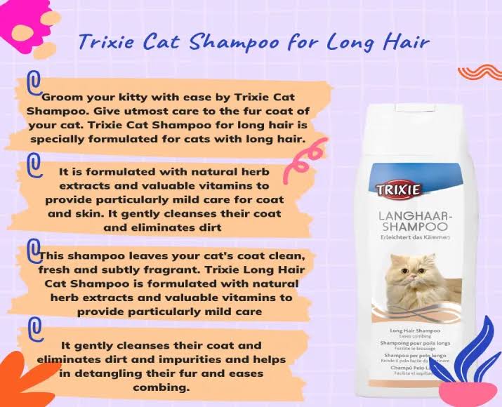 Trixie Cat Shampoo For Long Hair - 250 ml