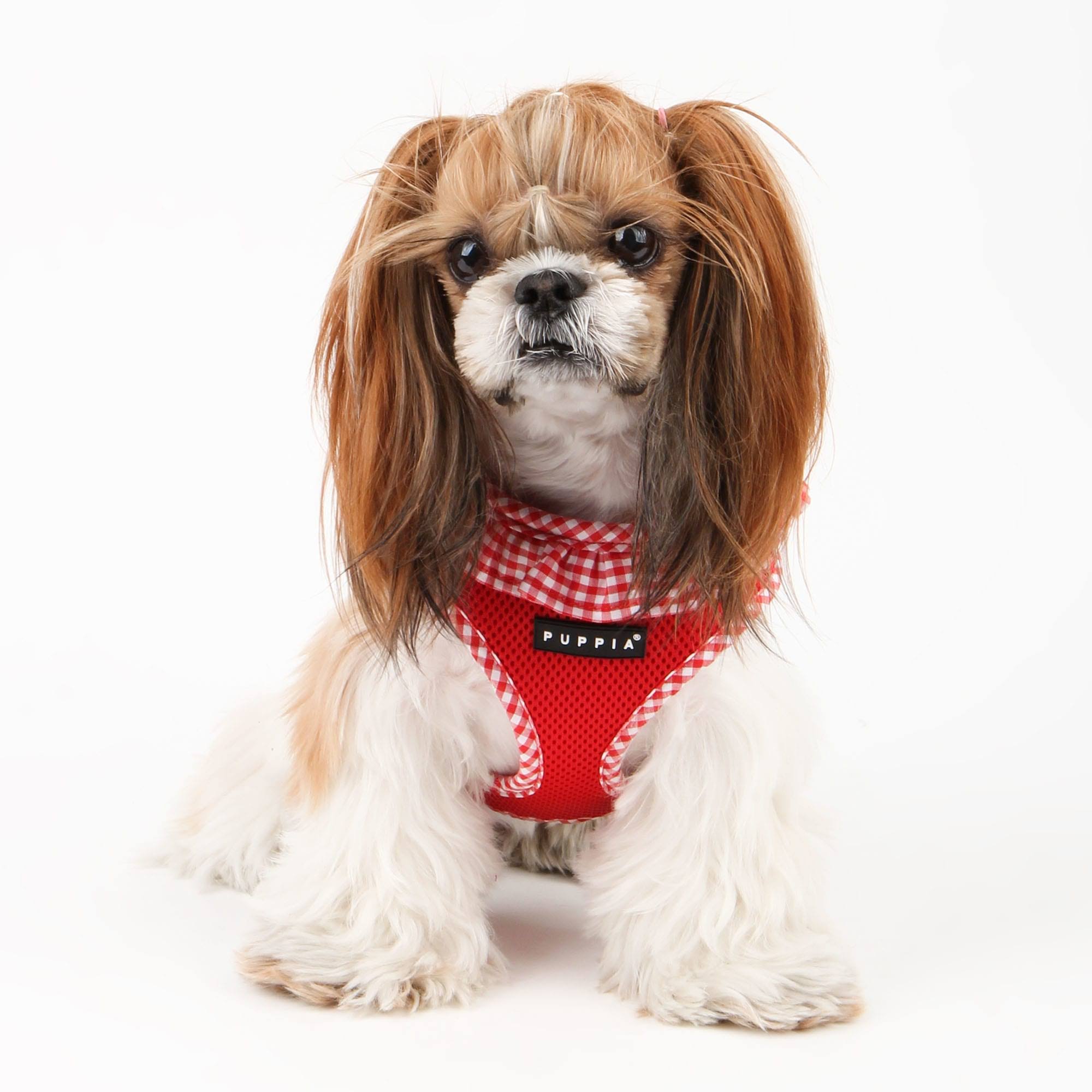 Puppia Vivien Small Dog Harness A Red 4 Sizes XS: Chest Adjusts From 24-34cm Neck ...