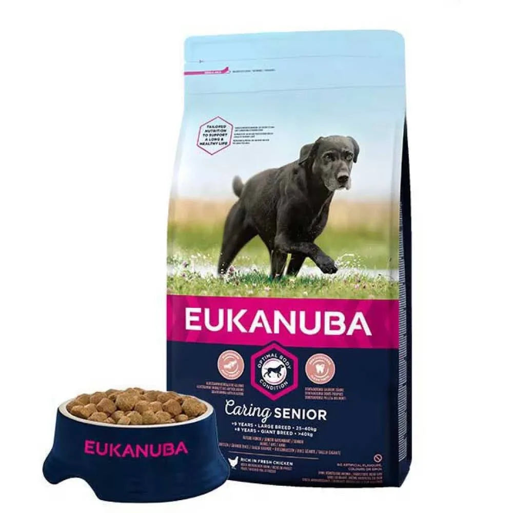 15kg Caring Senior Large Breed - Chicken Eukanuba Dry Dog Food