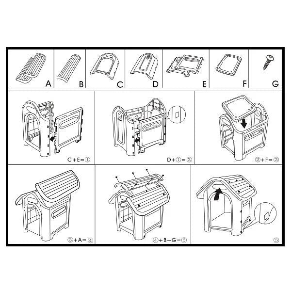 HugglePets Plastic Dog Kennel