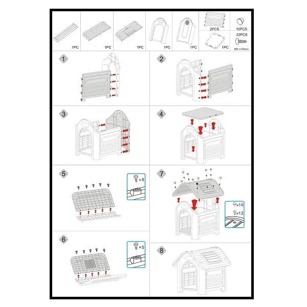 HugglePets Plastic Dog Kennel