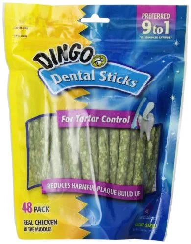 Dingo Tartar and Breath Chicken Dental Sticks for All Dogs | Dogs | Best Price ...