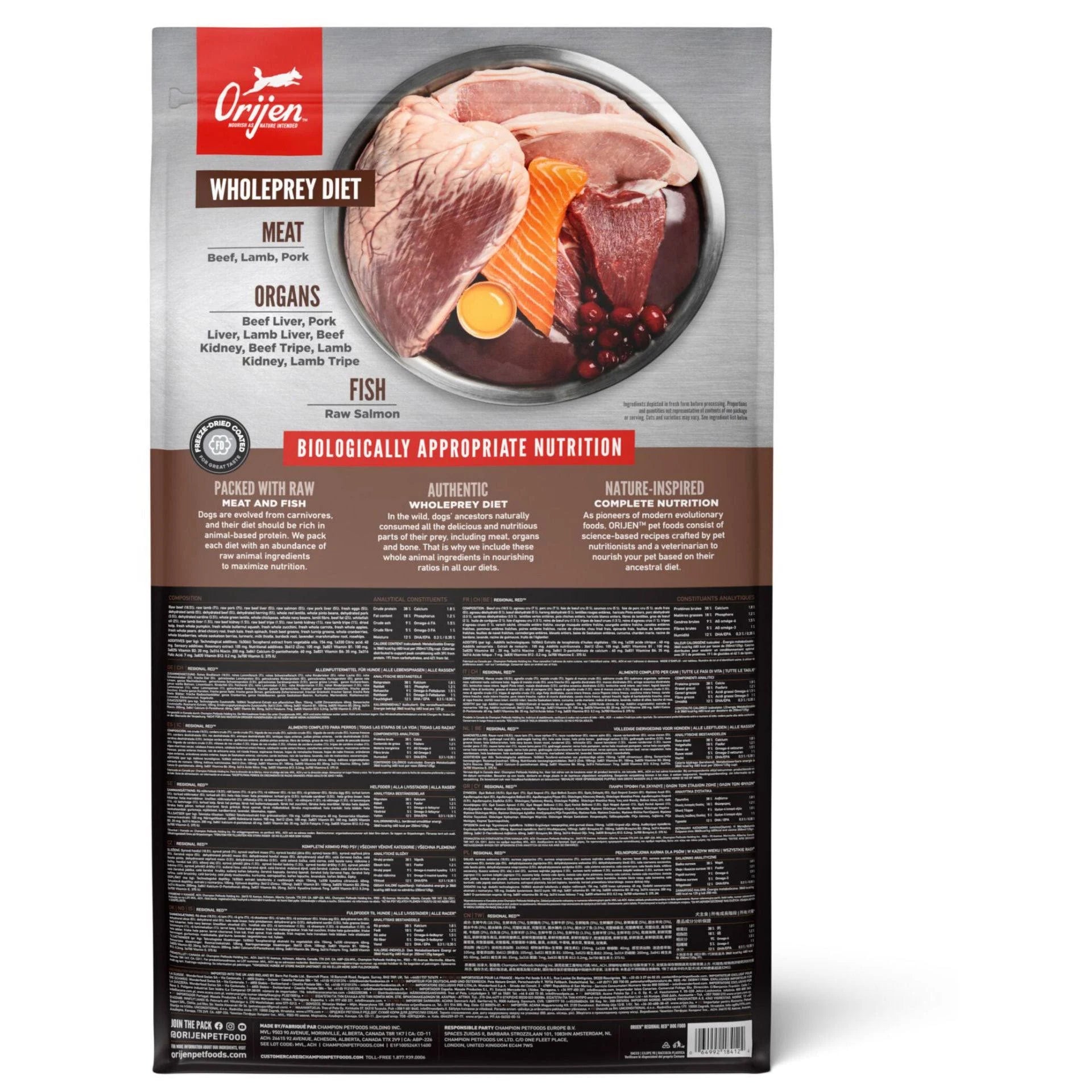 Orijen Dog Food: Regional Red 11.4kg