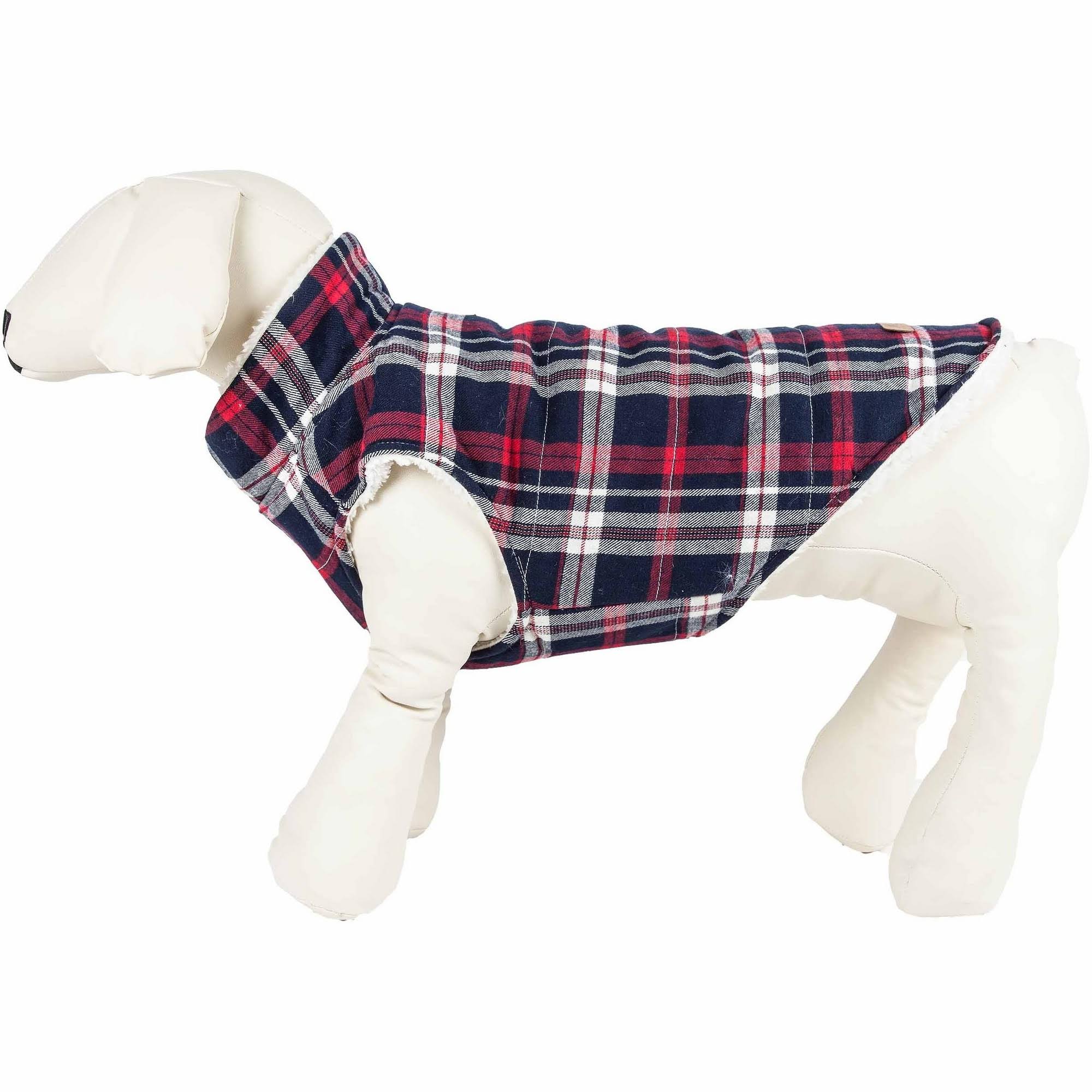 Pet Life 'Puddler' Classical Plaided Insulated Dog Coat Jacket - Black