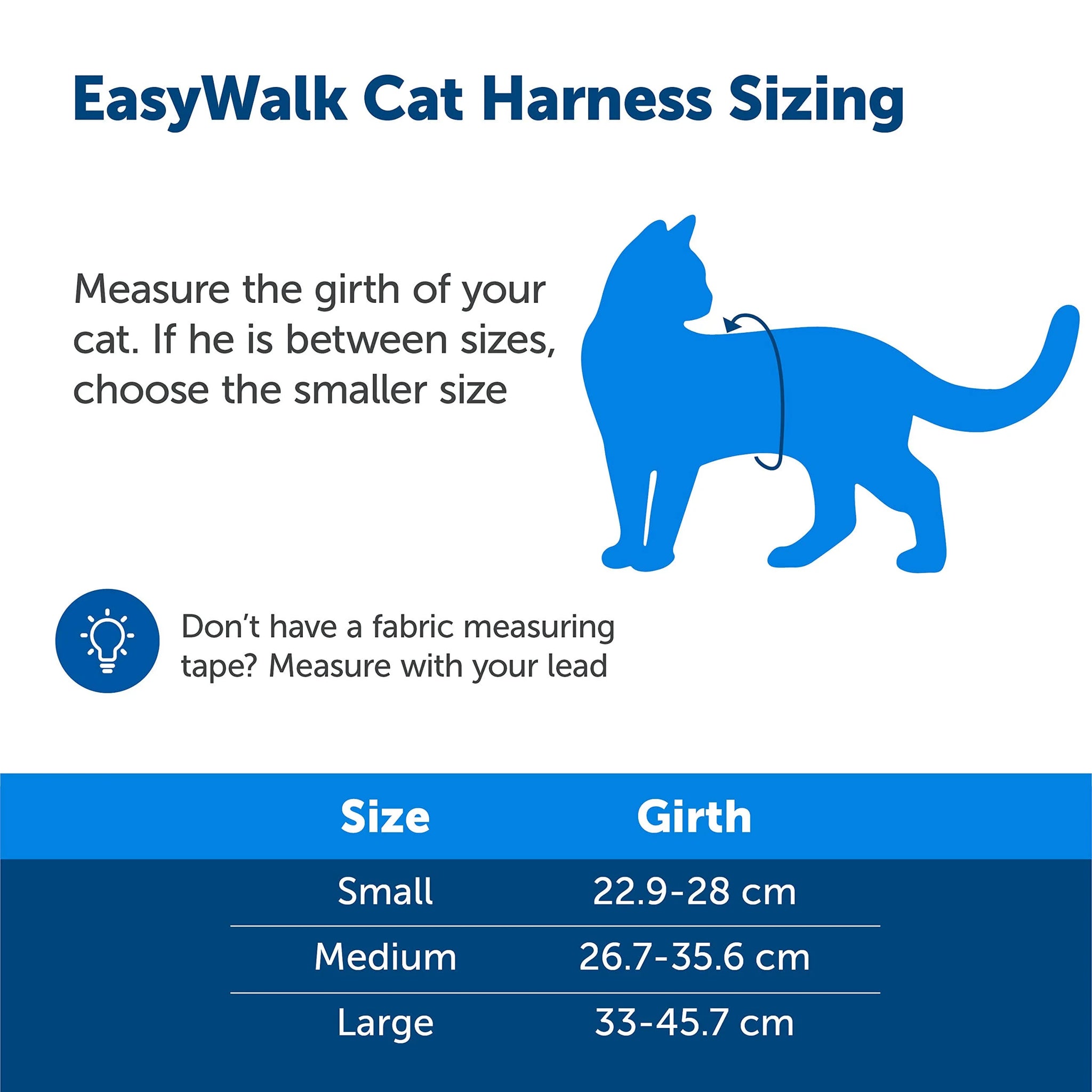 Easy Walk Cat Harness Blue / Medium