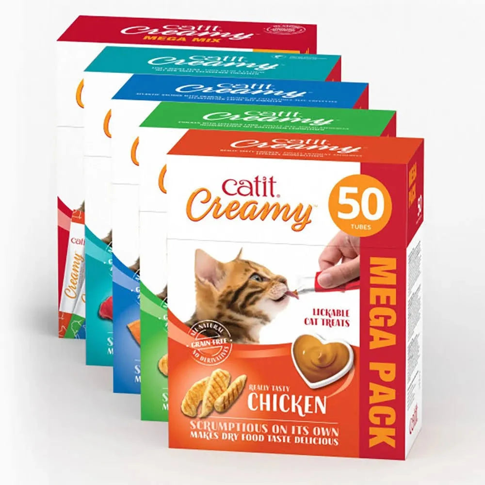 Catit Creamy Lickable Treats Variety Multipack 50 Pack