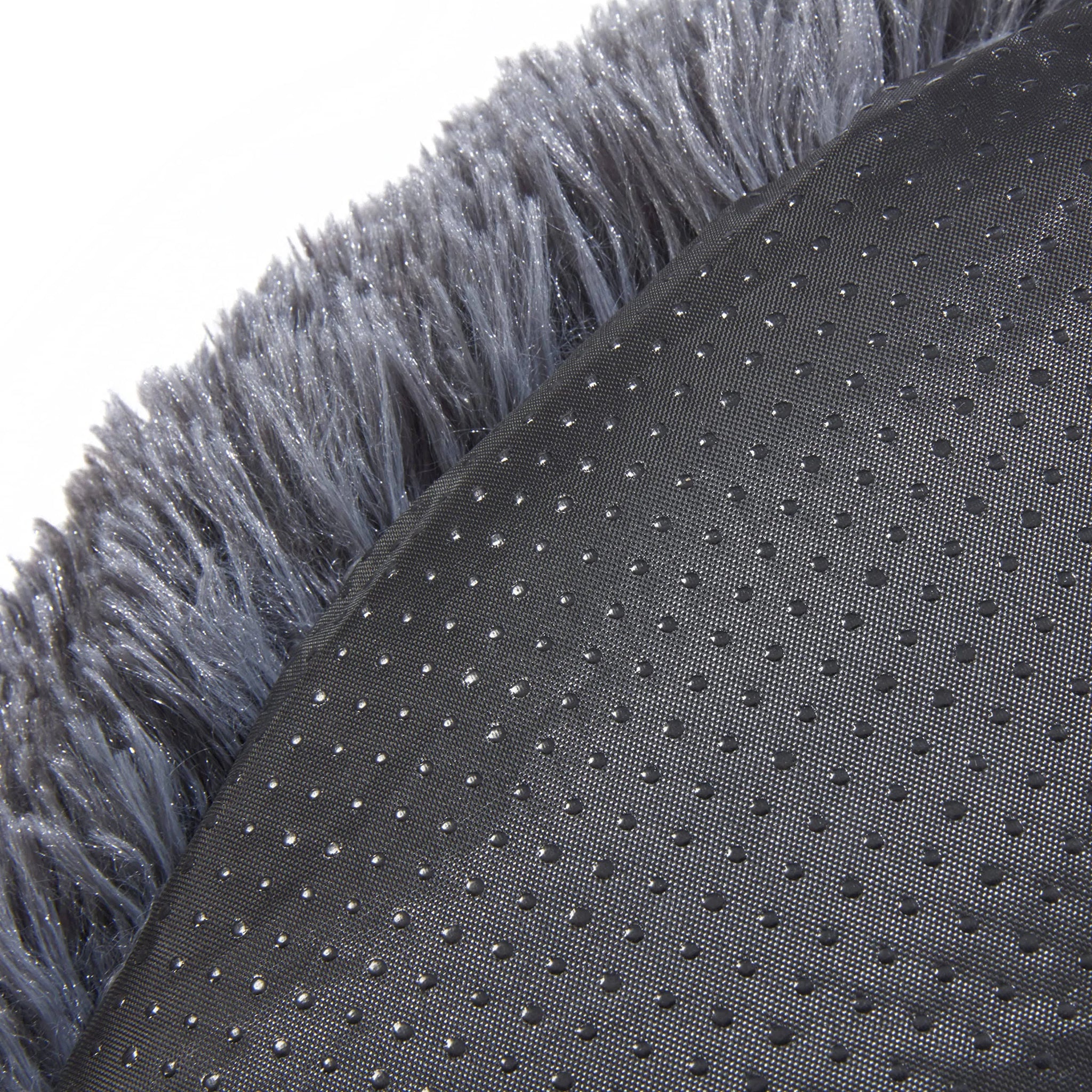 Sleepdown Shaggy Round Plush Dog Cat Calming Super Soft Doughnut Bed