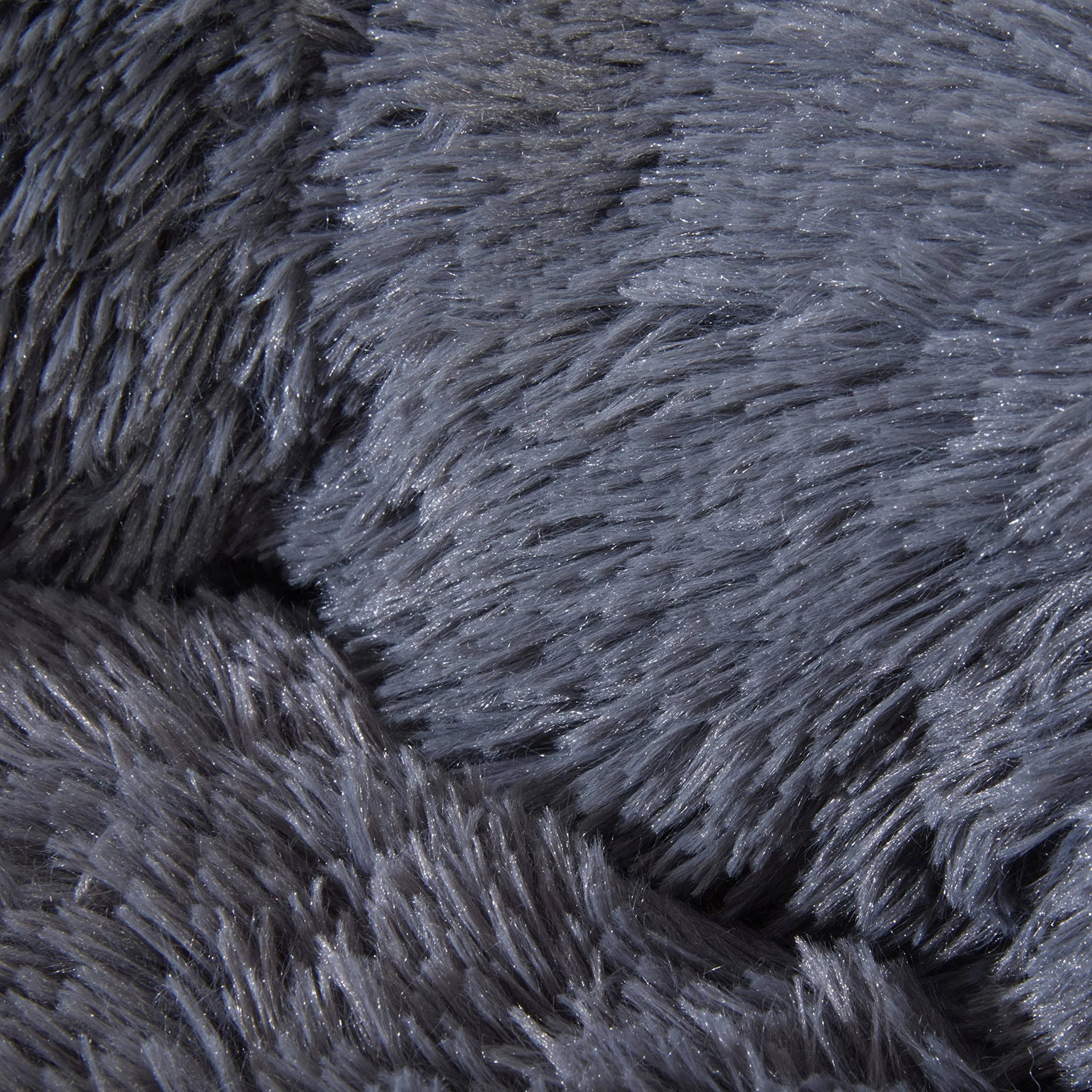 Sleepdown Shaggy Round Plush Dog Cat Calming Super Soft Doughnut Bed