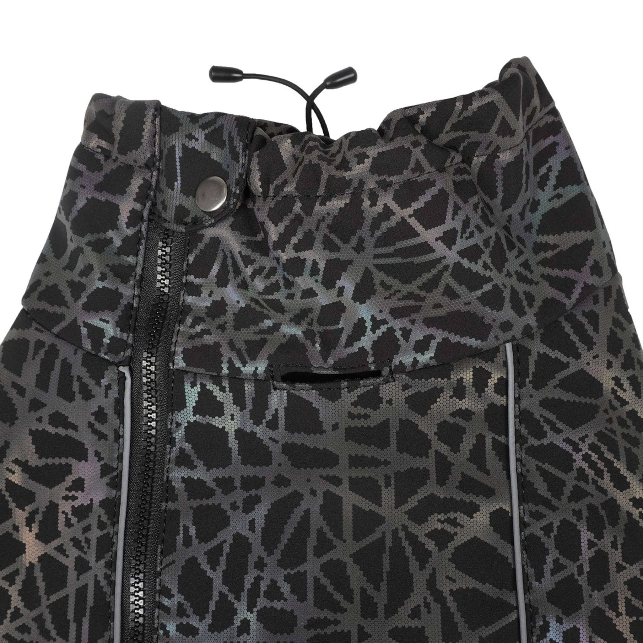 Weatherbeeta Comfitec Reflective Print Active Dog Coat - Black