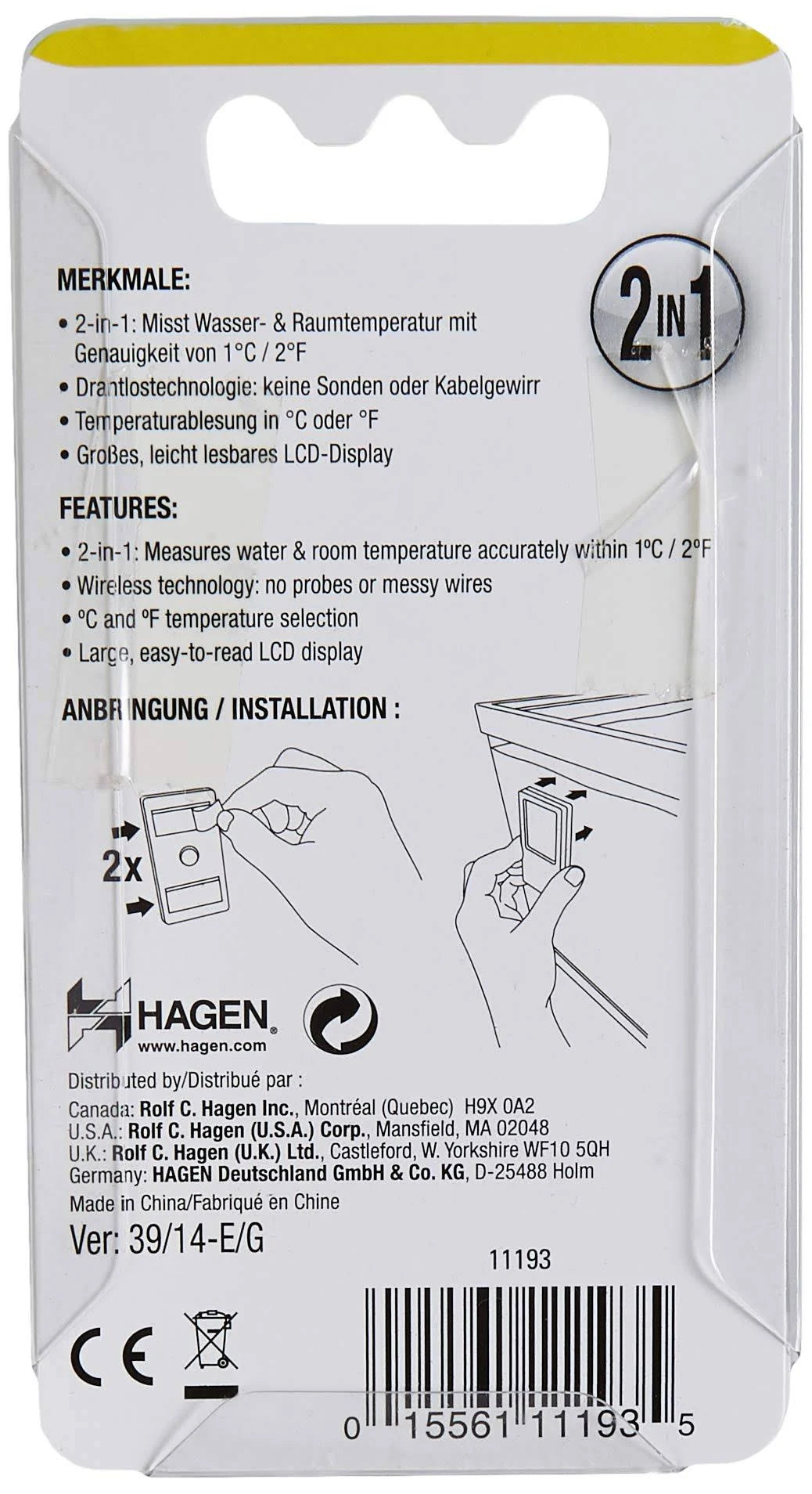 Fluval 2 in 1 Digital Aquarium Thermometer