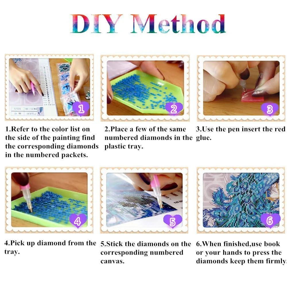 Full Square Diamond Painting Bird Art Rhinestone Diamond Embroidery Animal Mosaic ...