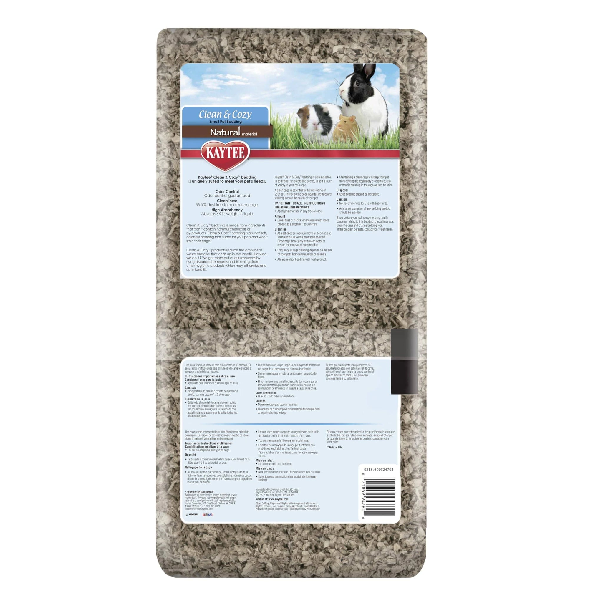 Kaytee Clean & Cozy Small Pet Bedding Natural 24.6 Litres