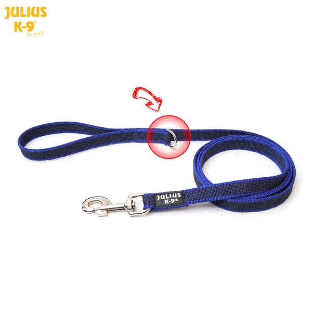 Julius-K9 Color & Gray Super Grip Leash Red