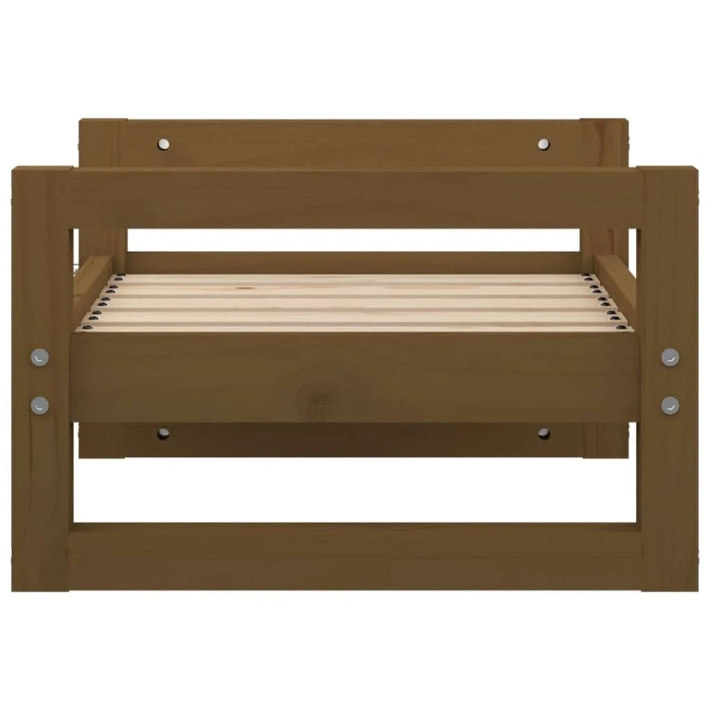 vidaXL Dog Bed Honey Brown 55.5x45.5x28 cm Solid Pine Wood