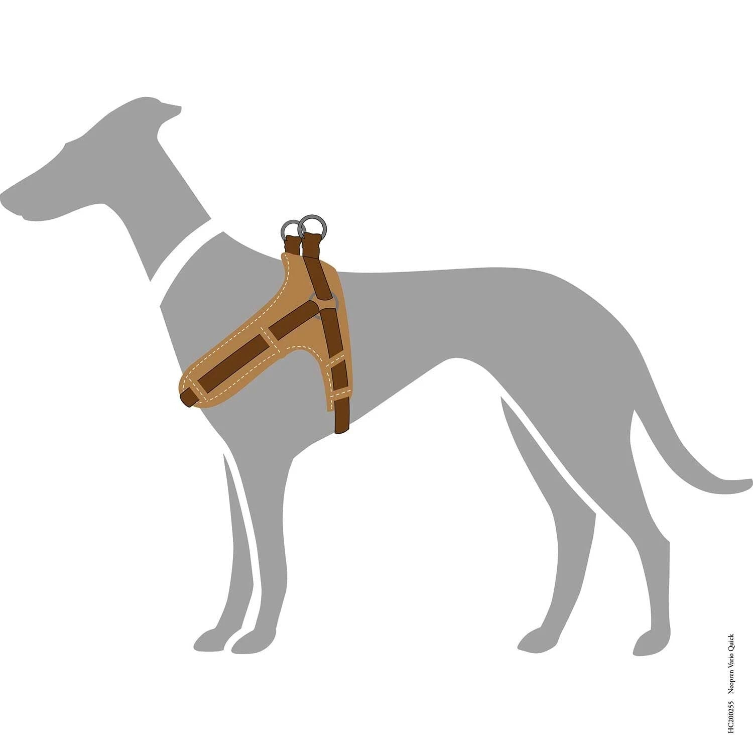 Hunter Harness Neoprene Vario Quick Brown Large