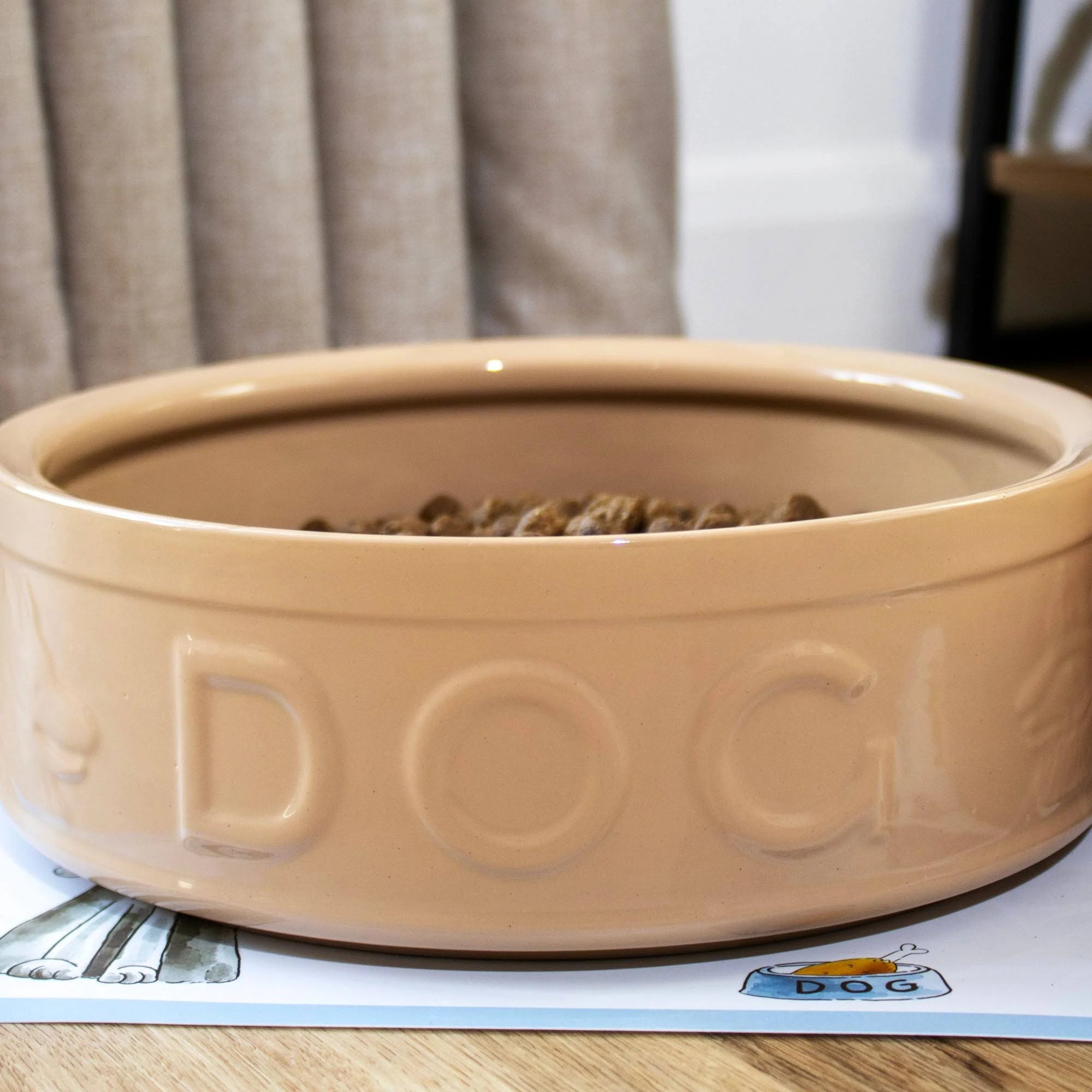Darthome Extra Large Dog Bowl 25cm Stoneware Strong Heavy Food Biscuit Water ...