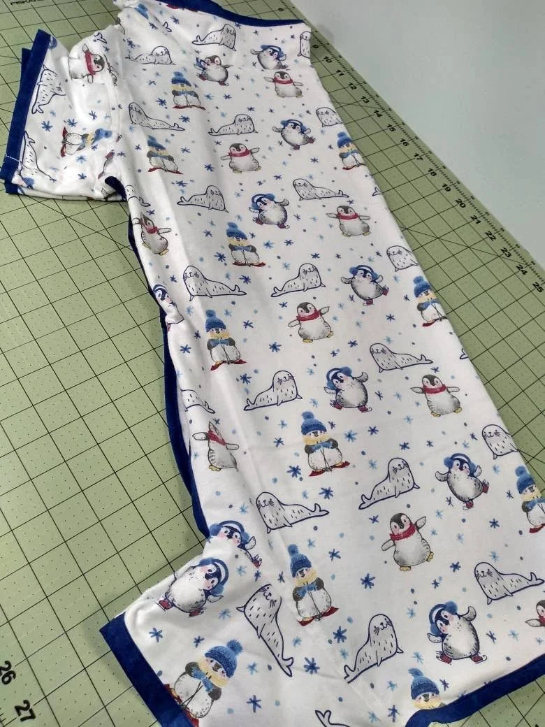 Penguin print dog pajamas, extra large dog shirt, large breed, custom sizing ...