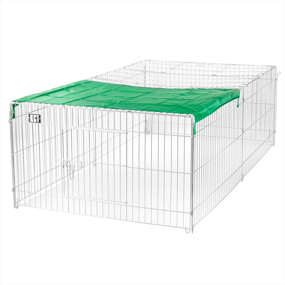 KCT Extra Large Apex Enclosed Roof Metal Pet Playpen Run For Dogs, Cats, Rabbits