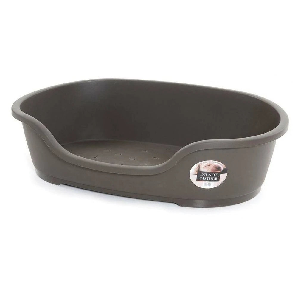 Do Not Disturb Plastic Dog Bed No4 Warm Grey 70cm