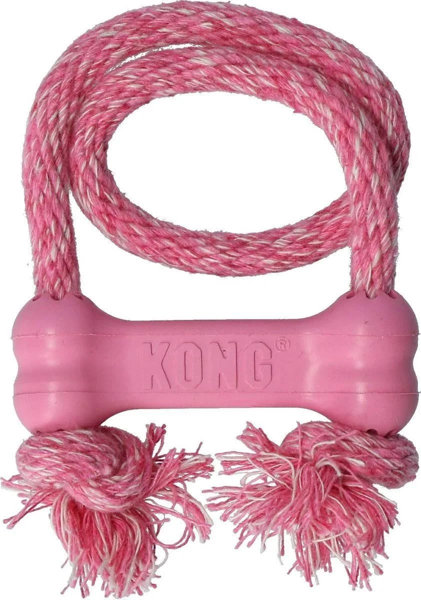Kong Puppy Goodie Bone with Rope (Small)