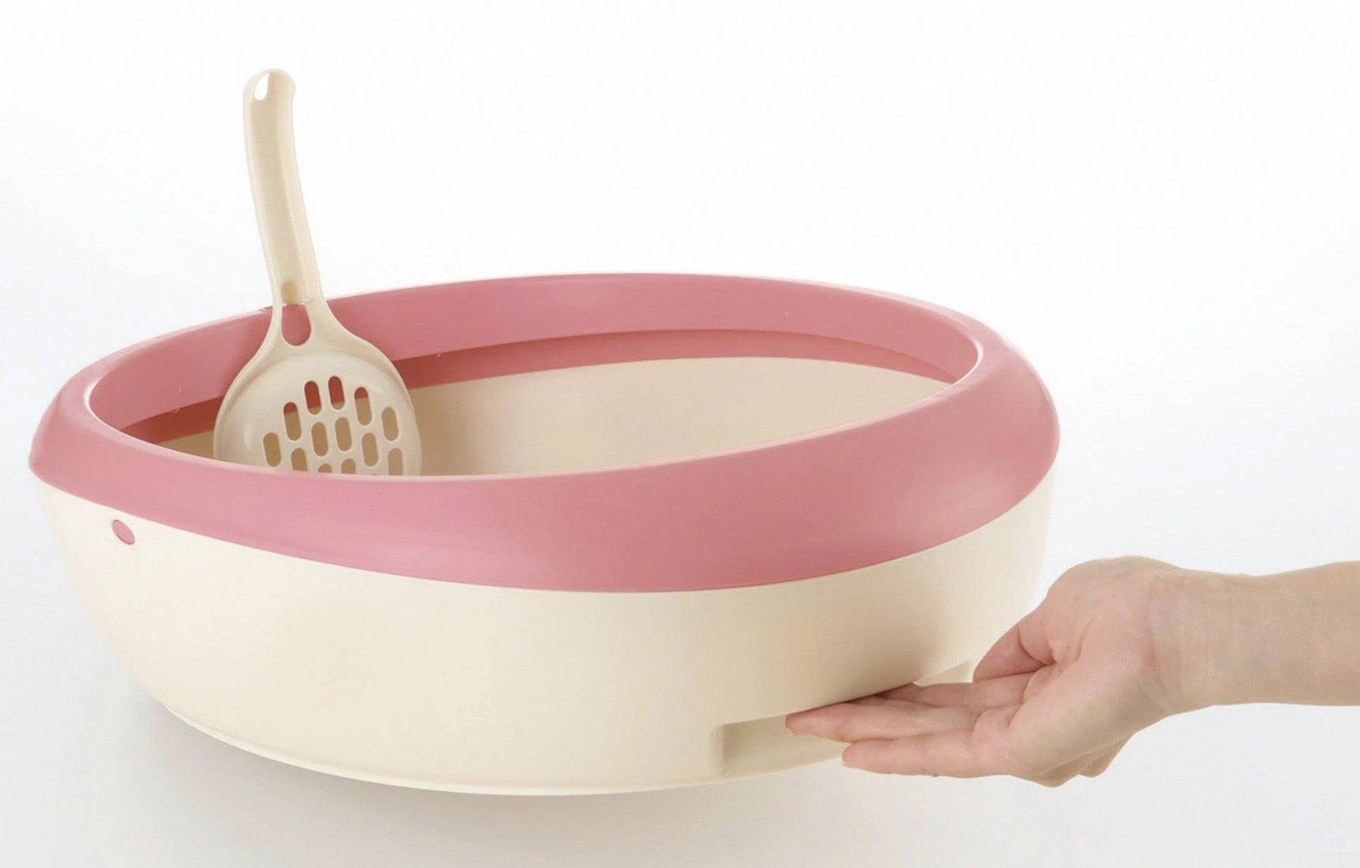 Richell Paw Trax Top Open Cat Litter Pan White