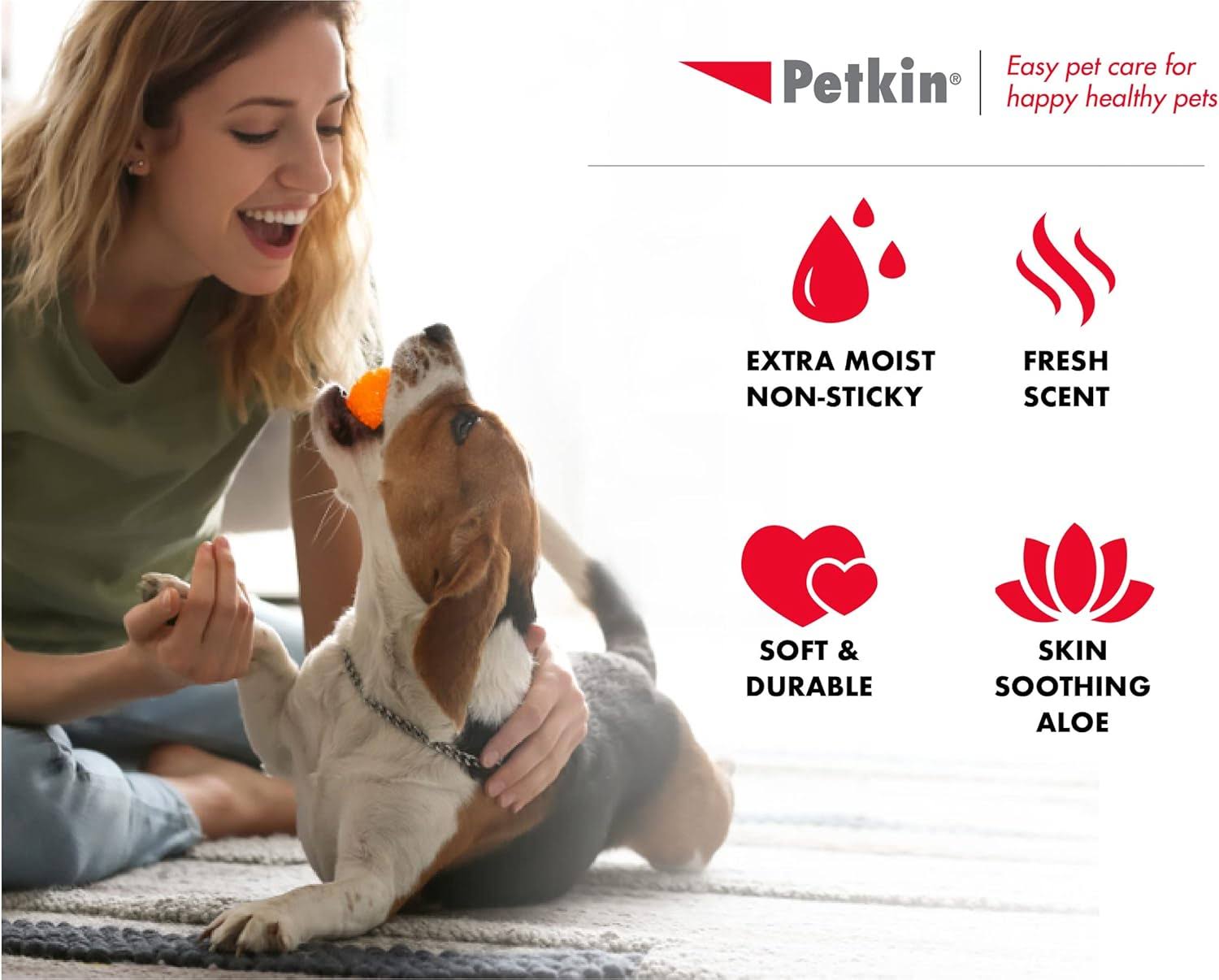 Petkin Germ Remove Wipes 100Pcs