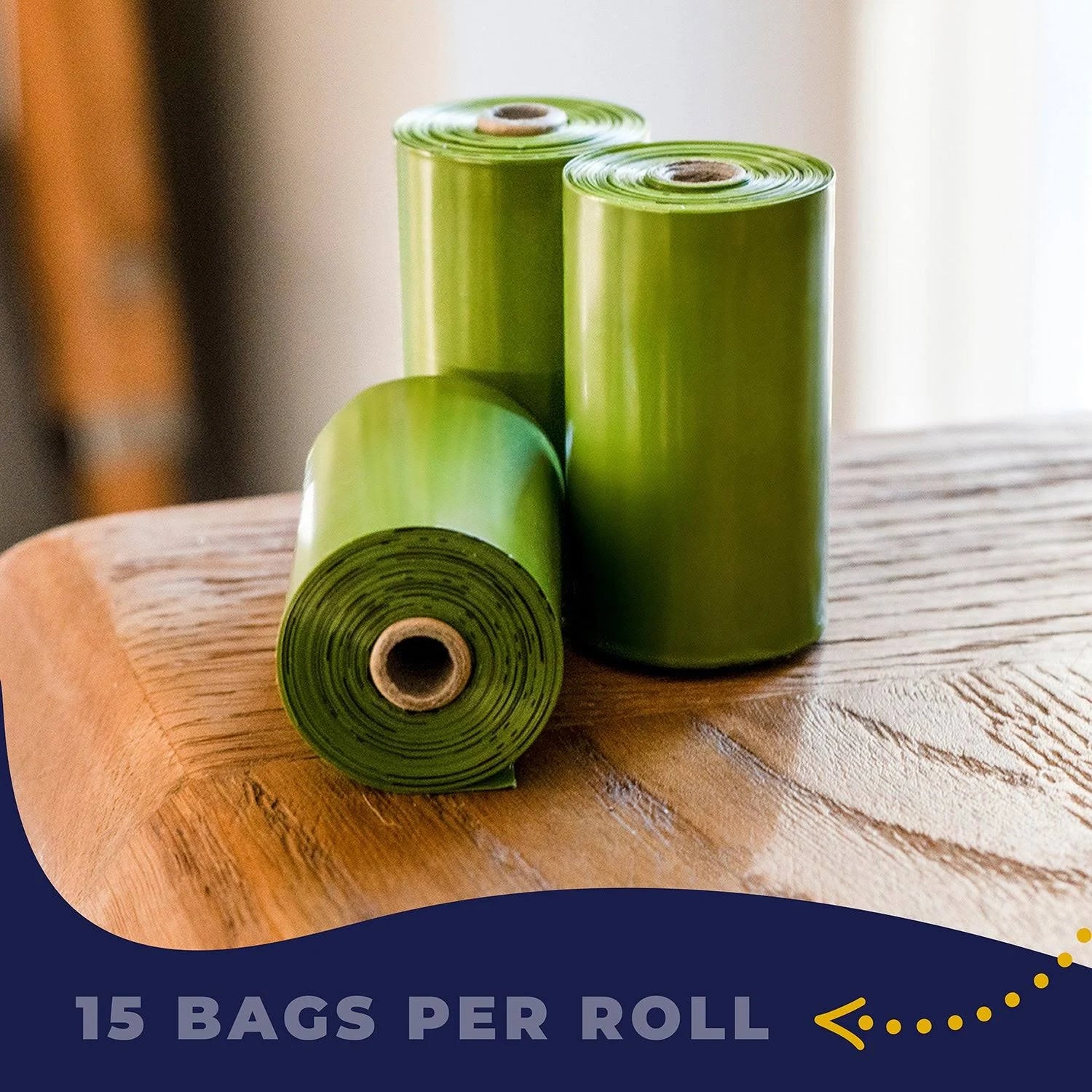270 Biodegradable Dog Poop Bags with Handles - Green