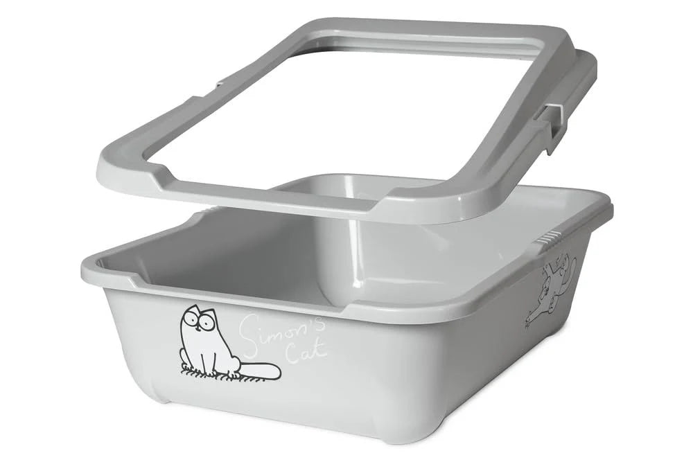 Karlie Simon's Cat 51756 Cat Litter Box 43 cm x 32 cm x 16 cm Grey