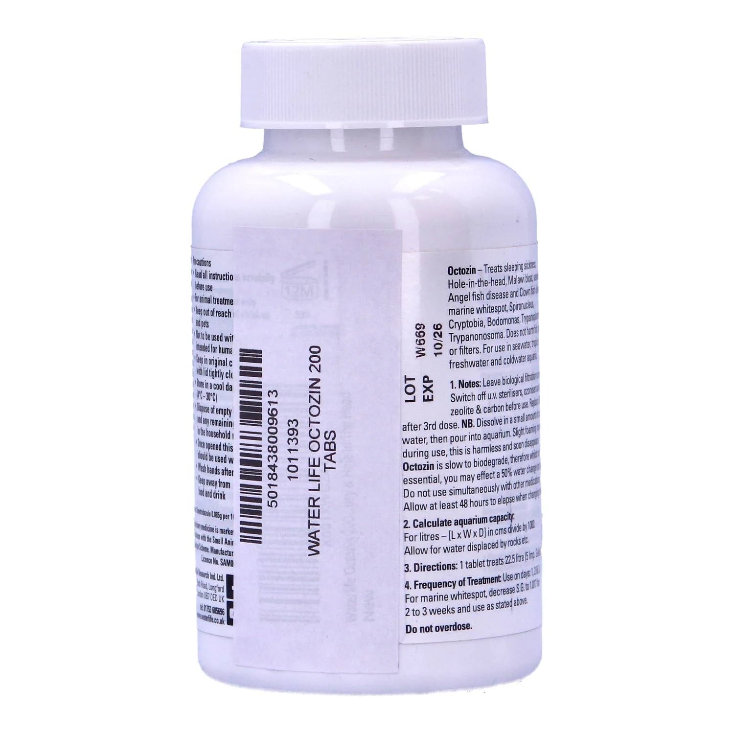 Waterlife Octozin 200 Tablets Dropsy & Hole in The Head