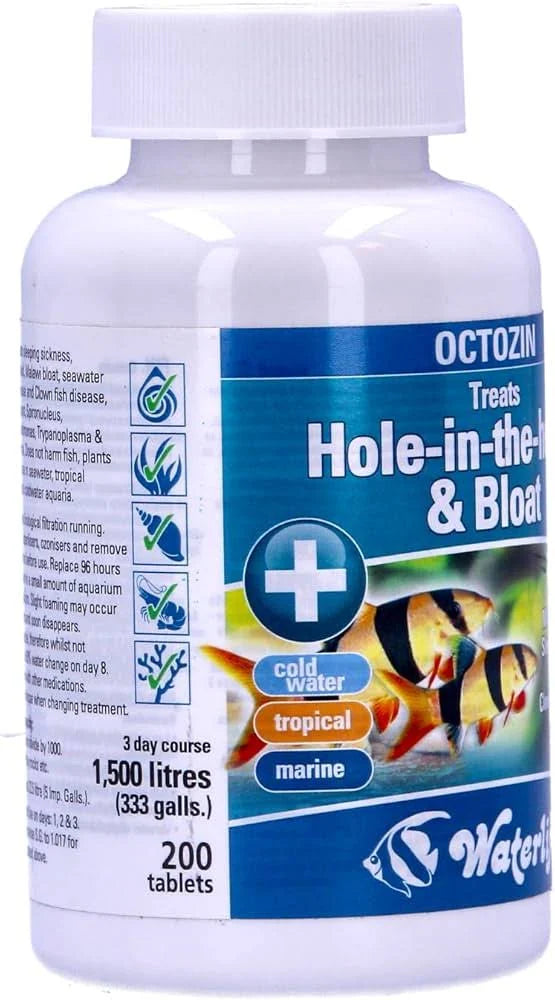 Waterlife Octozin 200 Tablets Dropsy & Hole in The Head