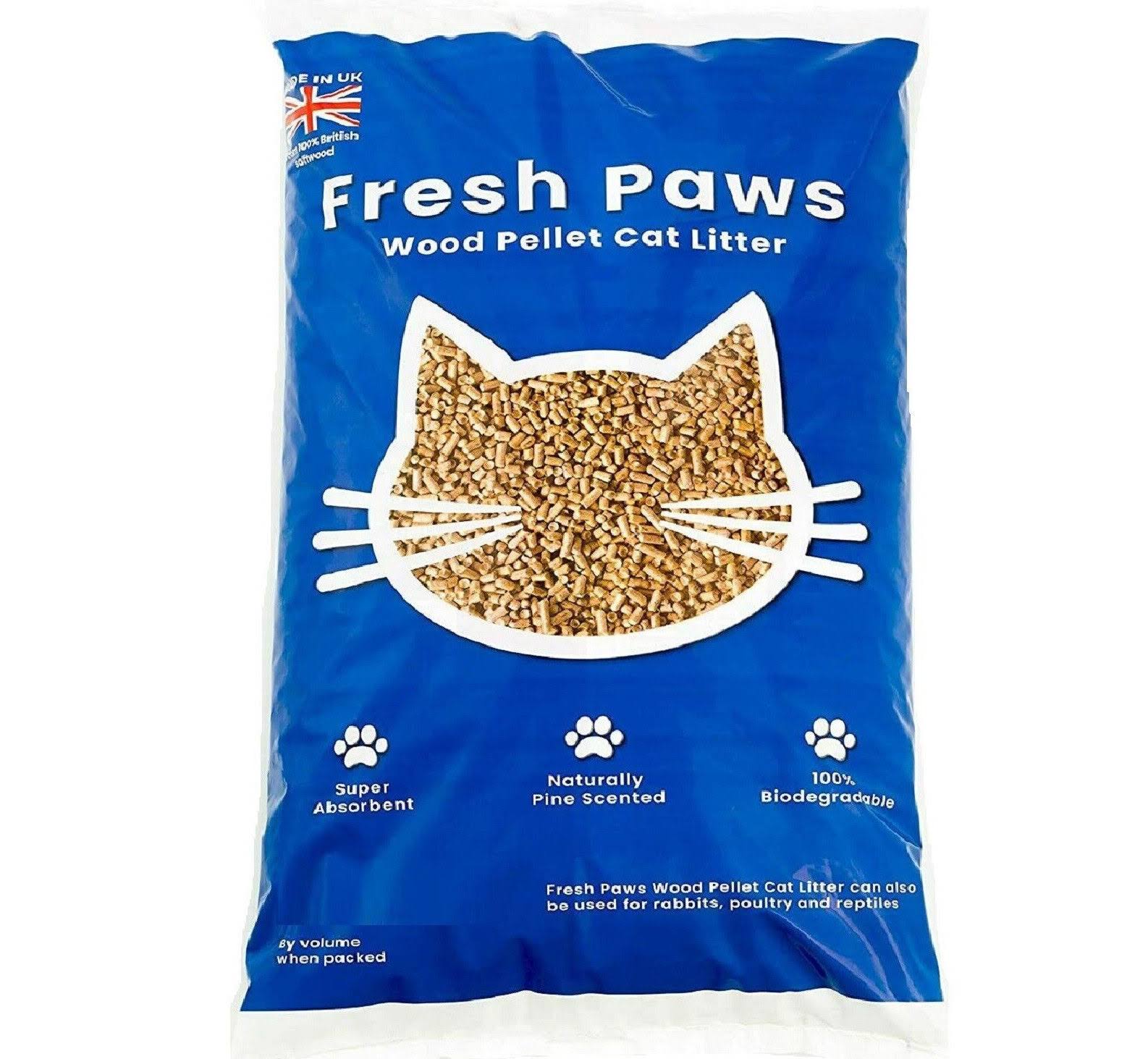 Wood Based Cat Litter 350g 1kg 2.5kg 5kg 10kg 30l : Fresh Paws Pellets