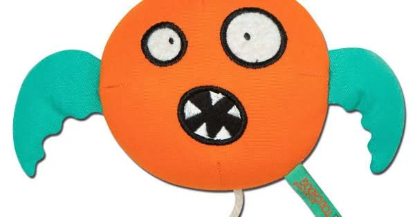 Touchdog Plush Dog Toy, Cartoon Flying Critter, Orange, One Size