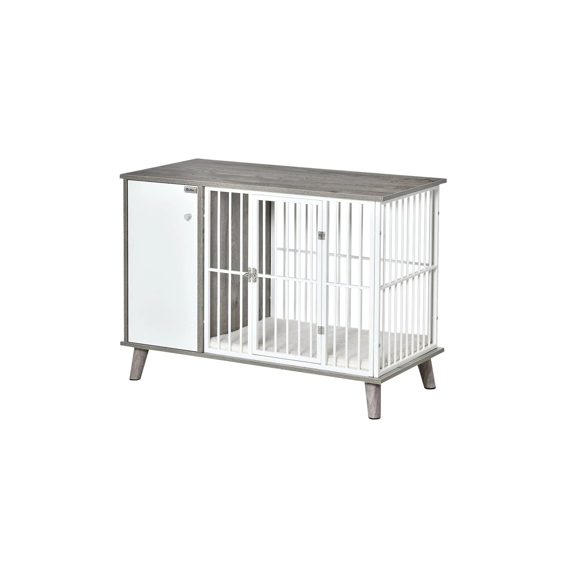 PawHut Small Dog Crate and End Table/Side Cabinet