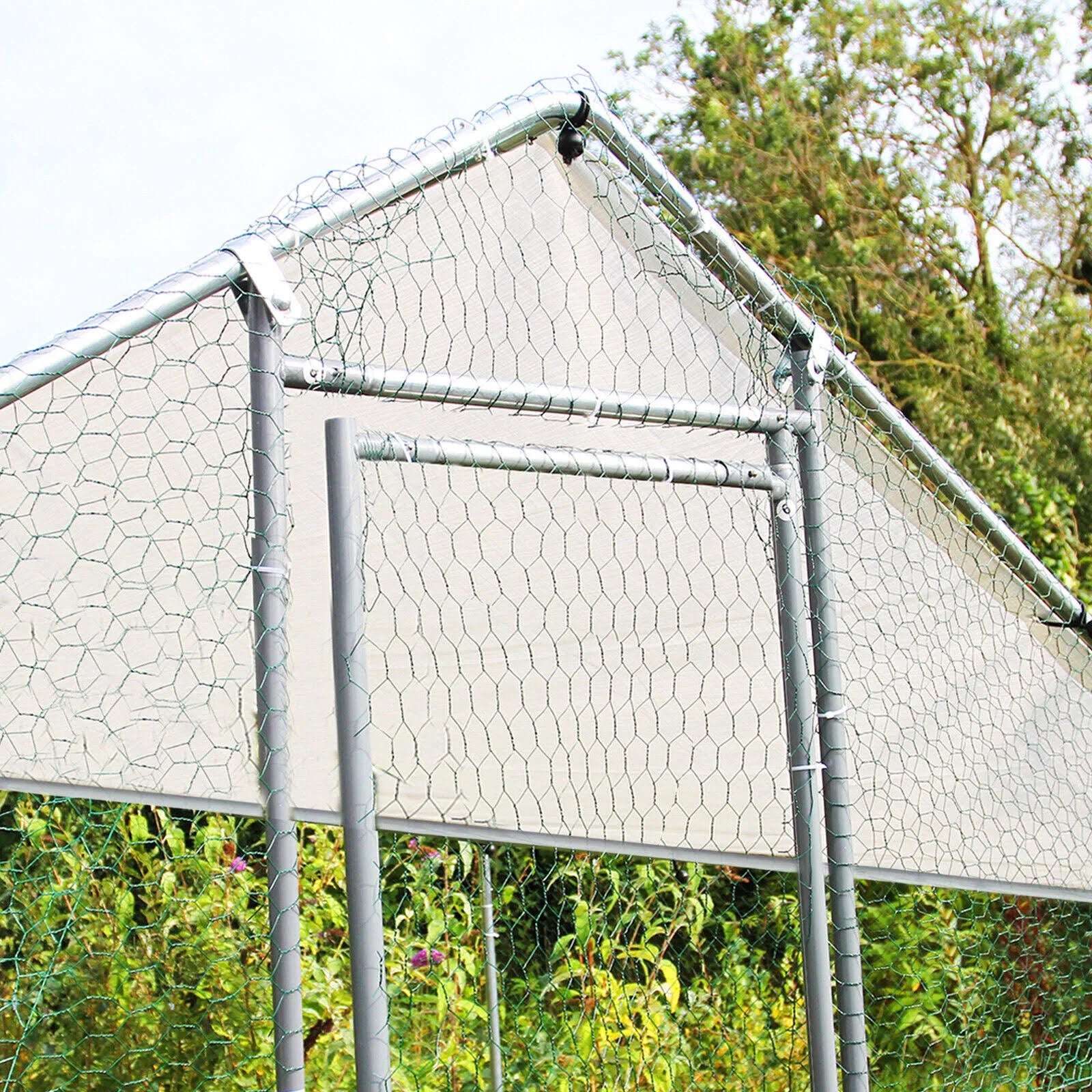 Chicken Run 3M x 2M x 2M and 25kg Mixed Poultry Grit - Green