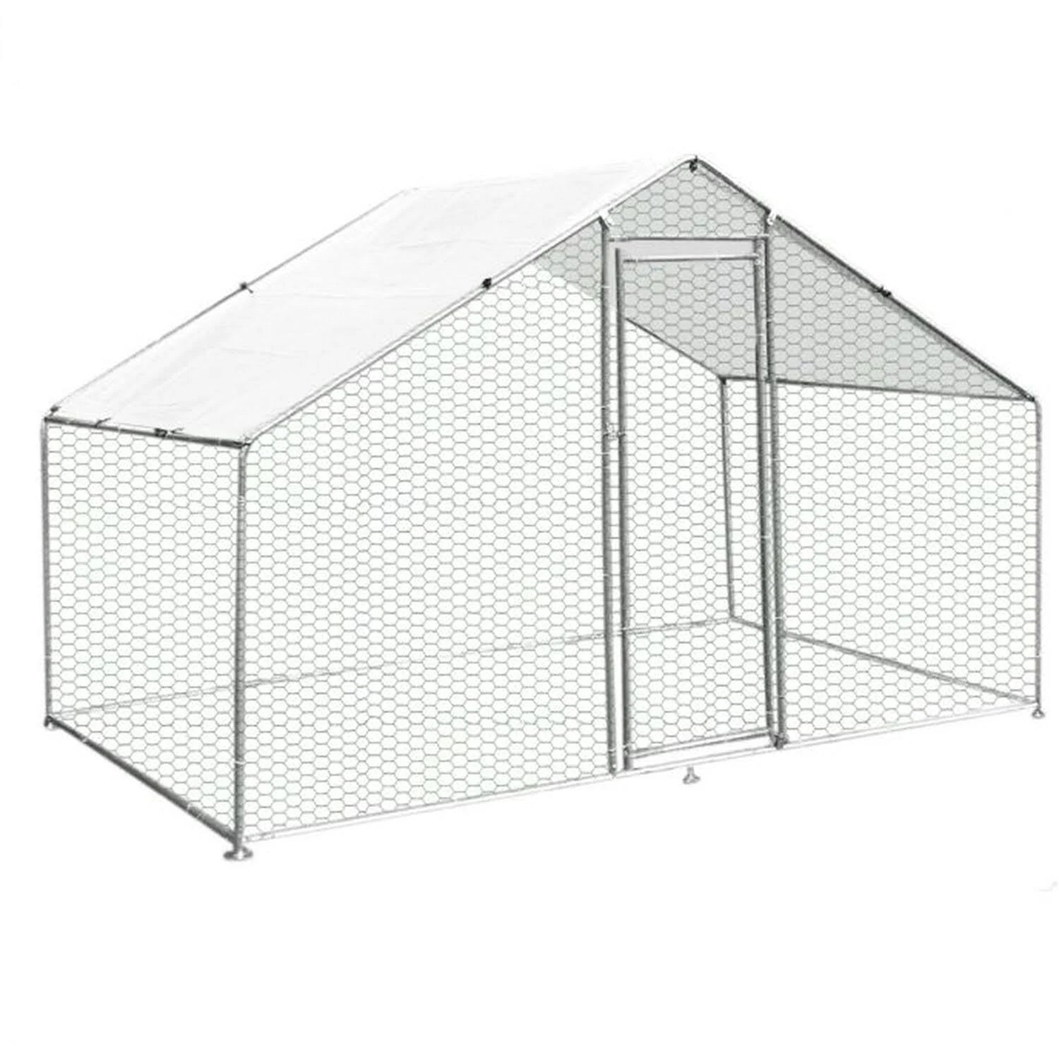 Chicken Run 3M x 2M x 2M and 25kg Mixed Poultry Grit - Green