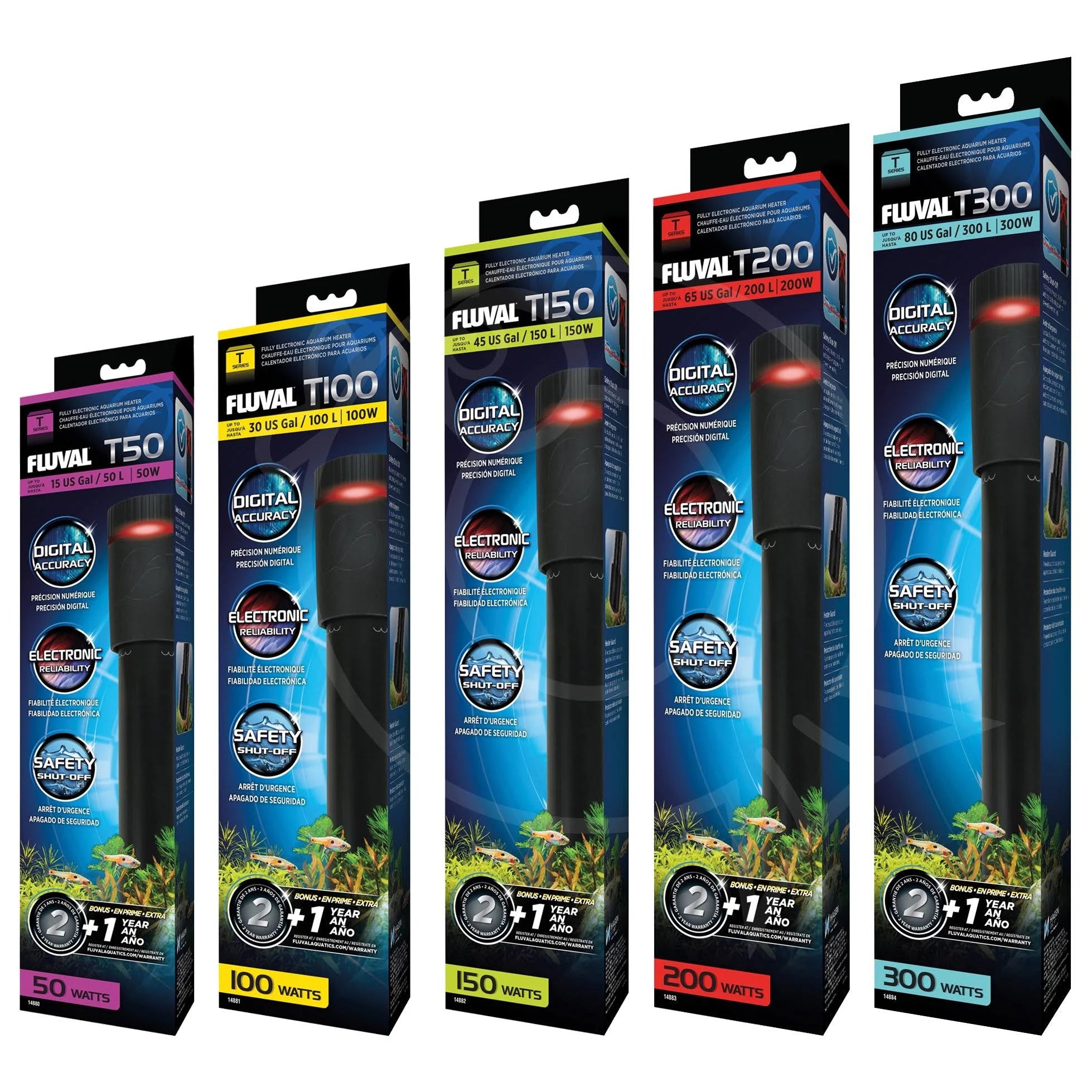 Fluval T Series Aquarium Heater T150