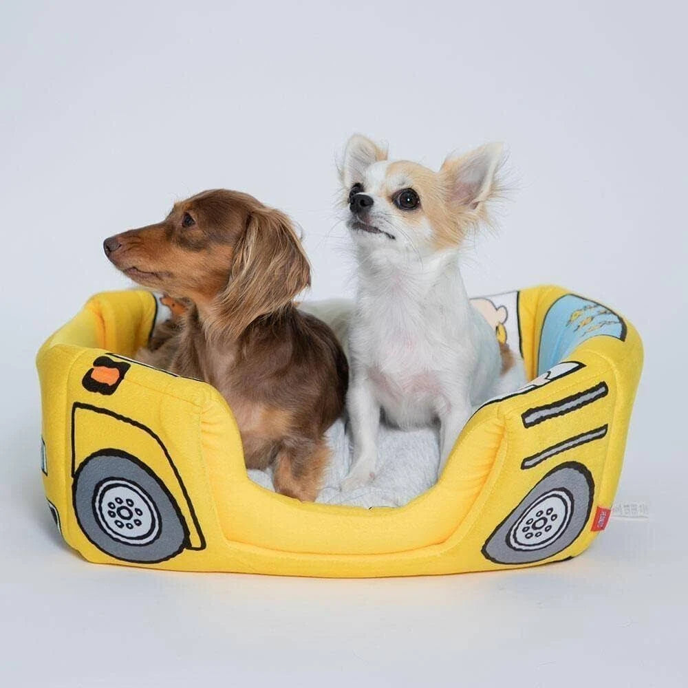 Peanuts Snoopy Dog Cat Bed School Bus Medium Dog Small Dog (m)