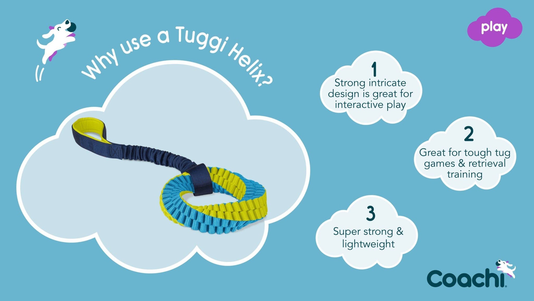 Coachi Tuggi Helix - Navy/Lime/Light Blue