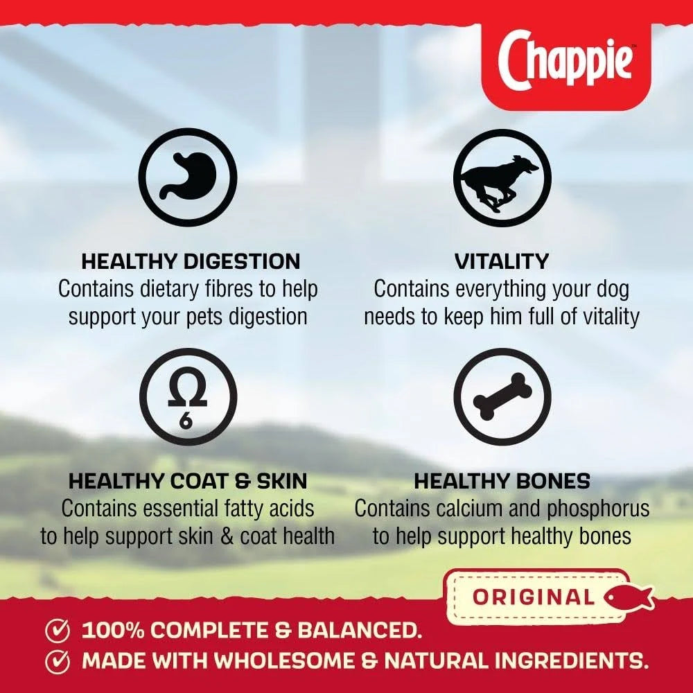 Chappie Original Complete Wet Dog Food Tins 12 x 412g - 10060487 - Animed