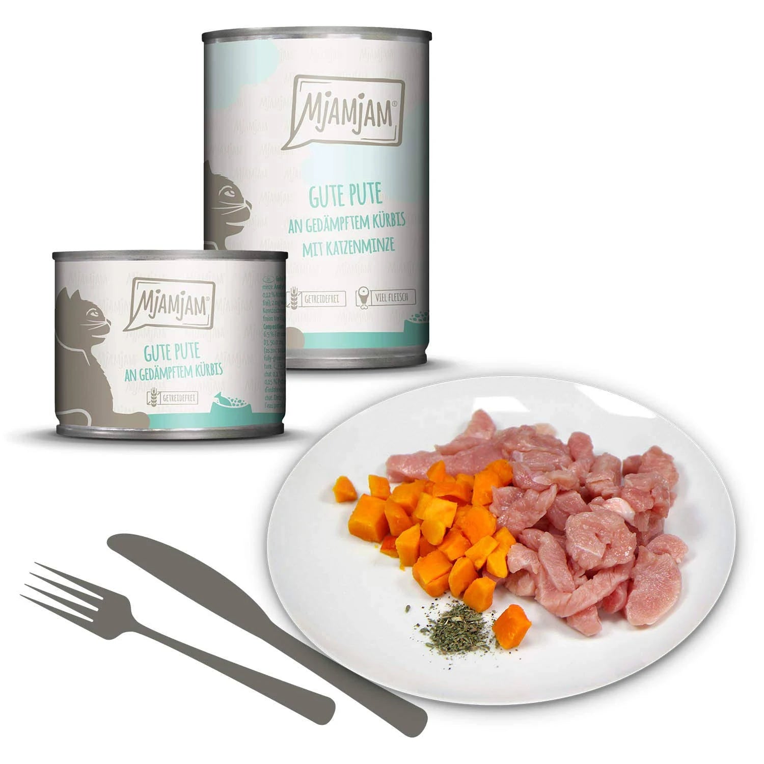 MjAMjAM Good Turkey with Steamed Pumpkin and Catnip | Pets Villa 6*200g