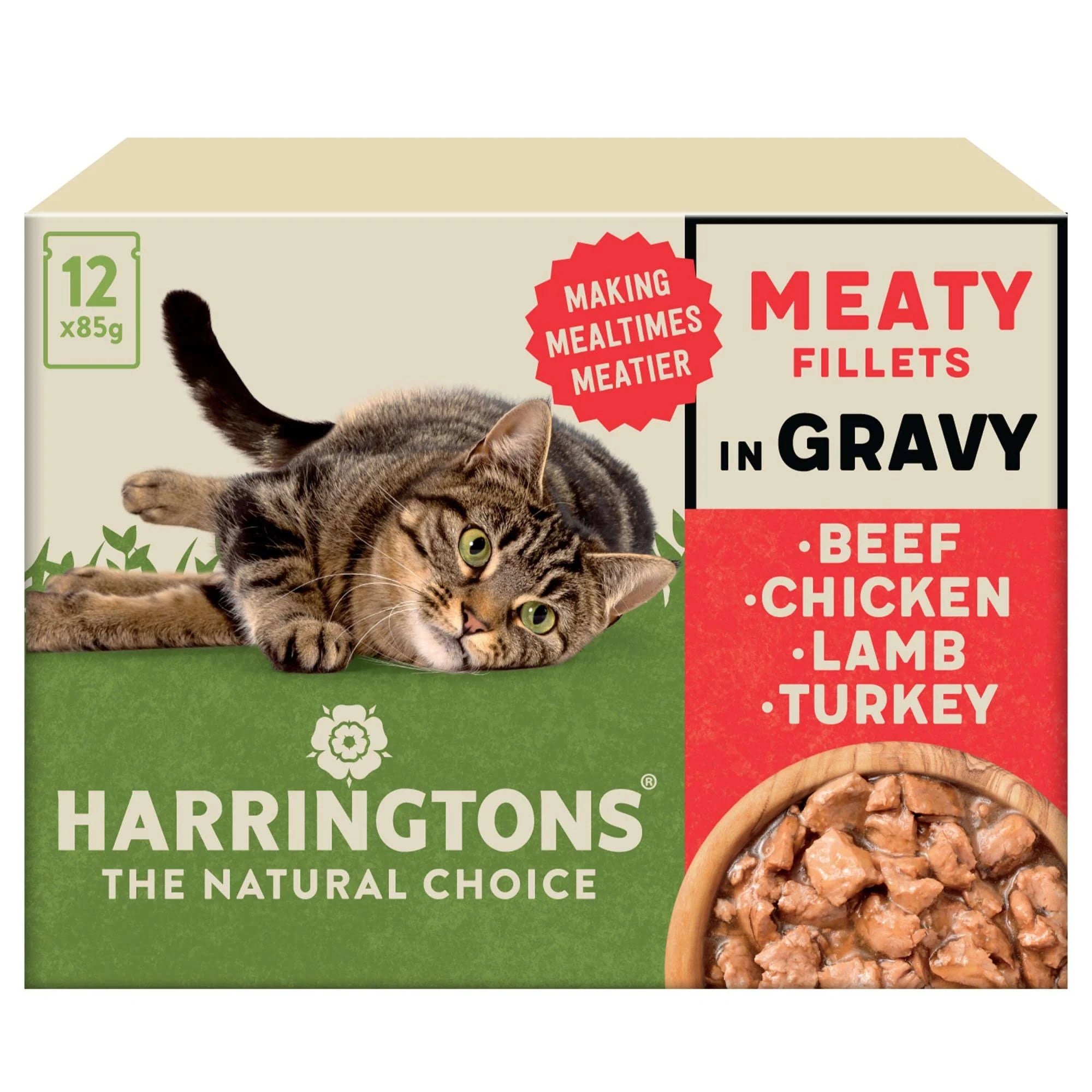 Harringtons Meaty Selection in Gravy Wet Cat Food 12 x 85g