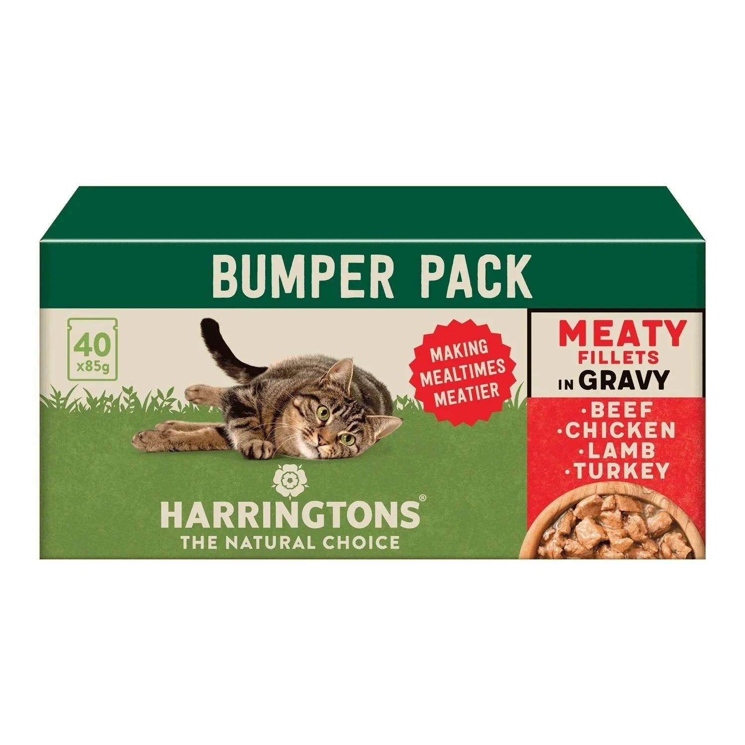 Harringtons Meaty Selection in Gravy Wet Cat Food 12 x 85g