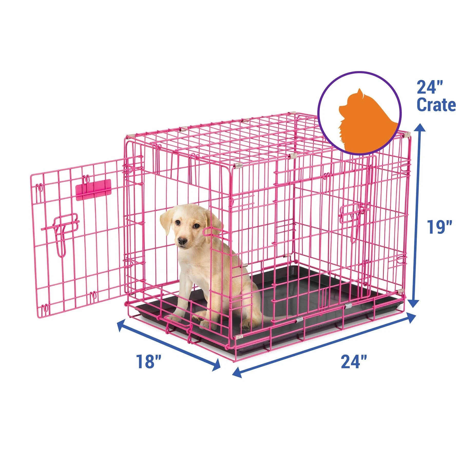 Petmate Puppy 2 Door Training Retreat Kennel Blue - 24-in