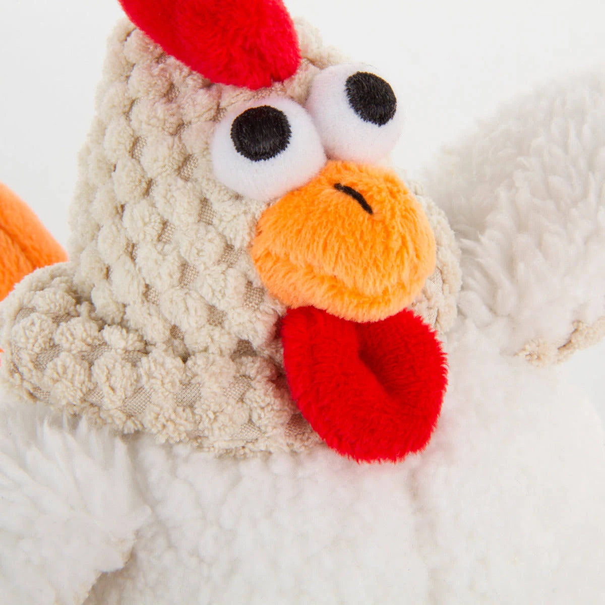 goDog Checkers Fat Rooster Squeaky Plush Dog Toy, Chew Guard Technology - Brown ...