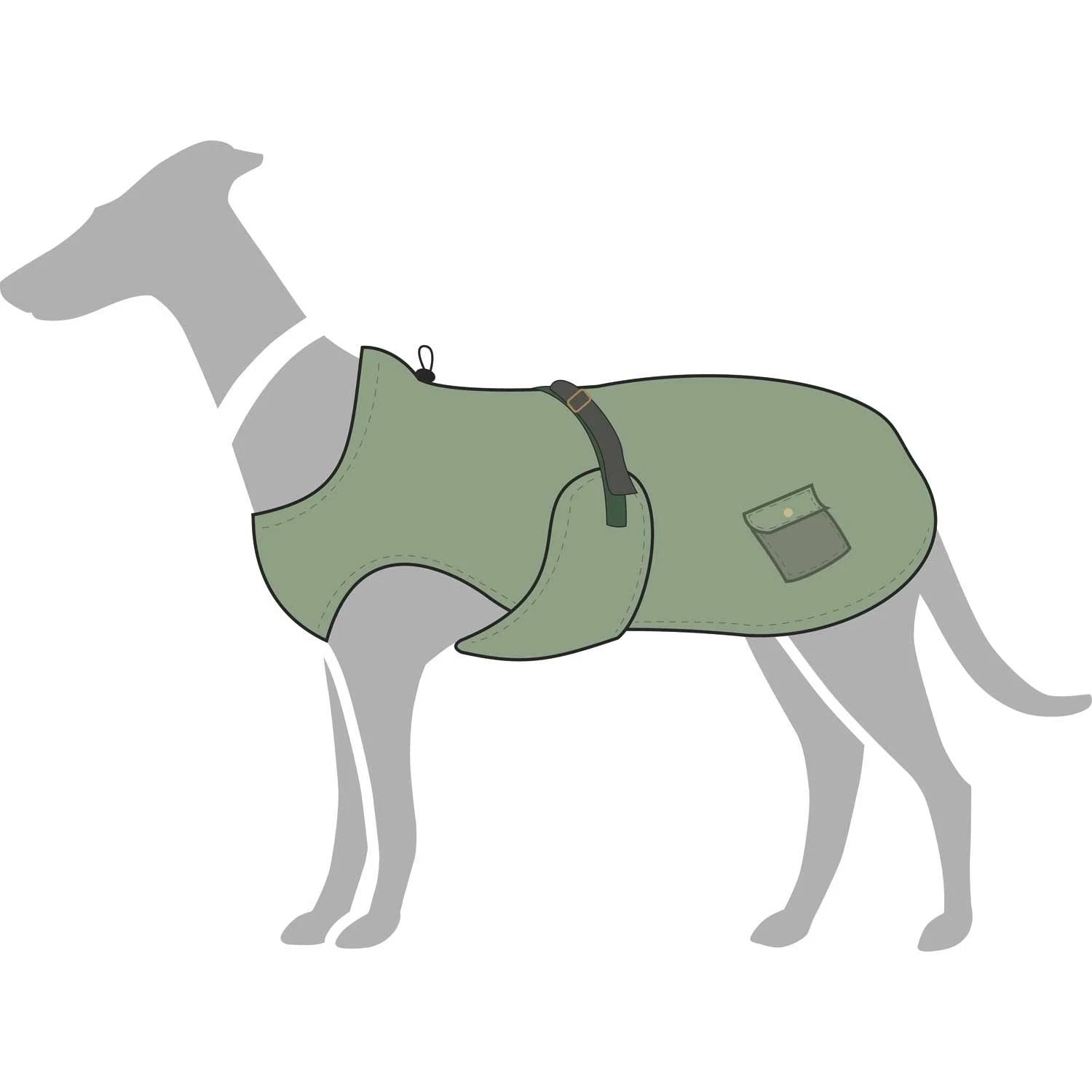 Hunter Dog Coat Uppsala Trend, 50 Khaki