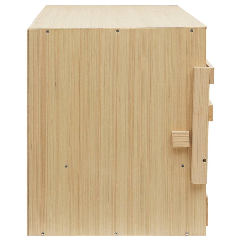 vidaXL Chicken Laying Nest 5 Compartments 117x33x54 cm Solid Pine Wood